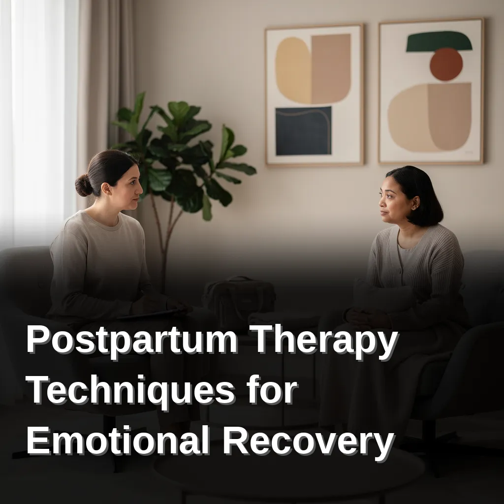 Evidence-based postpartum therapy techniques for maternal emotional recovery
